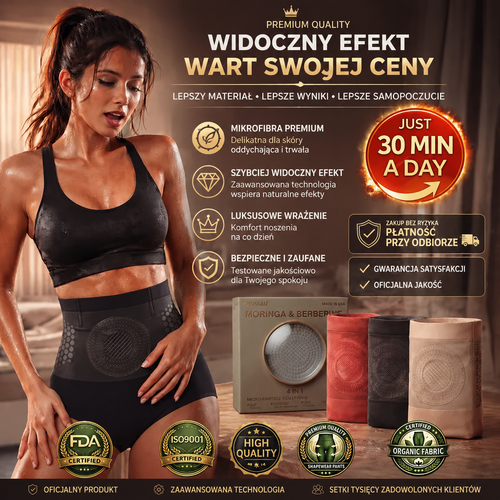 Moringa & Berberine 4-w-1 Mikrotechnologiczne Szorty Modelujące Wspierające modelowanie sylwetki i spalanie tłuszczu