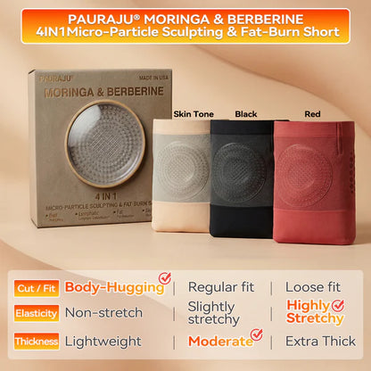 Moringa & Berberine 4-In-1 Micro-Particle Sculpting & Fat-Burn Shorts