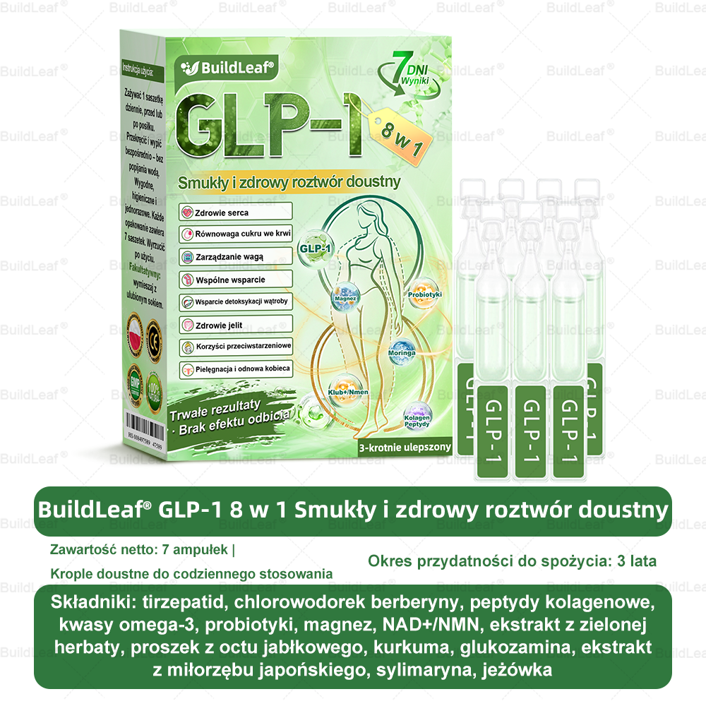 A♻️𝖮𝖋𝗶𝗰𝗷𝗮𝗹𝗻𝘆 𝘀𝗸𝗹𝗲𝗽 | 👩‍⚕️Solmira® 𝗚𝗟𝗣-𝟭 𝟖-w-𝟭 Smukły i zdrowy roztwór doustny (𝑟𝑎𝑧 𝑑𝑧𝑖𝑒𝑛𝑛𝑖𝑒, 𝑟𝑒𝑧𝑢𝑙𝑡𝑎𝑡𝑦 𝑤 7 𝑑𝑛𝑖),Wspiera odchudzanie, serce, cukrzycę, sen, jelita, stawy, a także ujędrnia skórę i dodaje energii