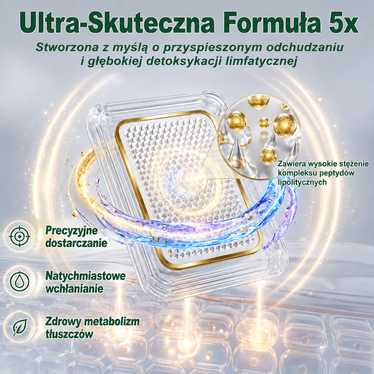 ✅Nano-Mikrotapasy wspomagające drenaż limfatyczny i odchudzanie  Ultra-skuteczna formuła 5× z kompleksem peptydów lipolitycznych — wspiera utrata wagi i poprawę krążenia limfy, a dodatkowo łagodzi bóle stawów, poprawia sen i koncentrację.