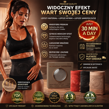 Moringa & Berberine 4-w-1 Mikrotechnologiczne Szorty Modelujące Wspierające modelowanie sylwetki i spalanie tłuszczu