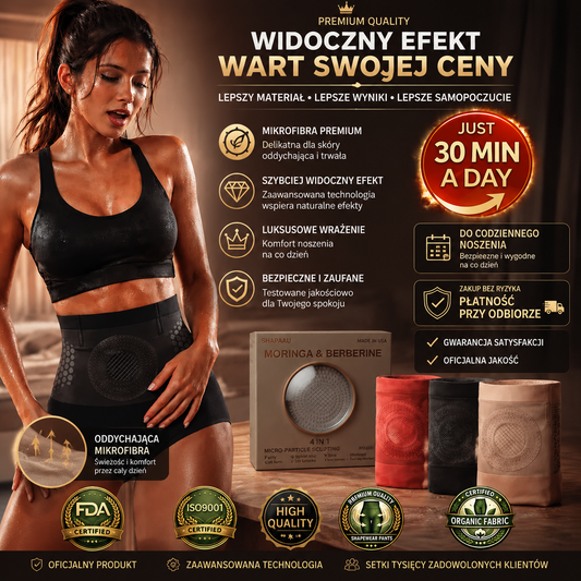 Moringa & Berberine 4-w-1 Mikrotechnologiczne Szorty Modelujące Wspierające modelowanie sylwetki i spalanie tłuszczu